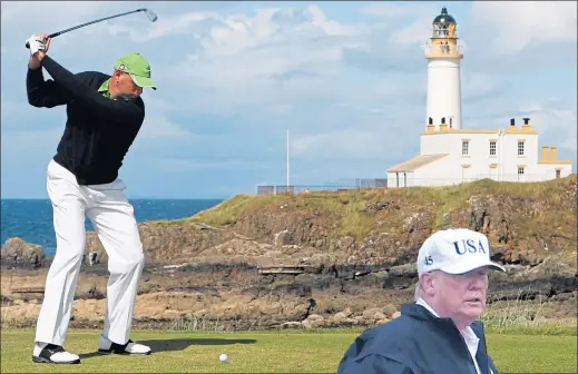  ??  ?? Cink’s 2009 success looks set to be the last time Turnberry’s iconic lighthouse will be seen on The Open rota for the foreseeabl­e future