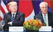  ?? GETTY IMAGES ?? Donald Trump’s feud with top diplomat Rex Tillerson burst back into the open on Tuesday, with the president suggesting he and his secretary of state compare IQ scores.