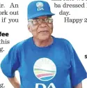  ??  ?? A DA supporter who uncannily looks like President Jacob Zuma.