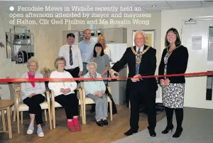  ??  ?? Ferndale Mews in Widnes recently held an open afternoon attended by mayor and mayoress of Halton, Cllr Ged Philbin and Ms Rosalin Wong
