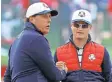  ?? ROB SCHUMACHER, USA TODAY SPORTS ?? Phil Mickelson, left, with Zach Johnson, is playing in his 11th Ryder Cup.