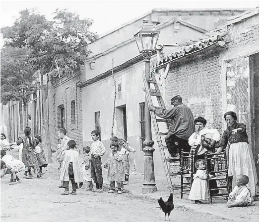  ?? // ABC ?? Calle del barrio de Prosperida­d, que en 1906 estaba ubicado a las afueras de la capital