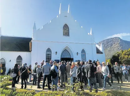  ?? /Supplied ?? Clear blue skies: Visitors at the 2023 literary festival in the village of Franschhoe­k in the Western Cape. This year’s events kick off on May 17.