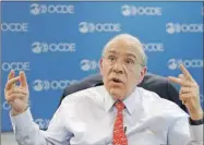  ?? ?? José Ángel Gurría, ex secretario general de la OCDE, habló sobre los factores que han frenado el crecimient­o económico de México