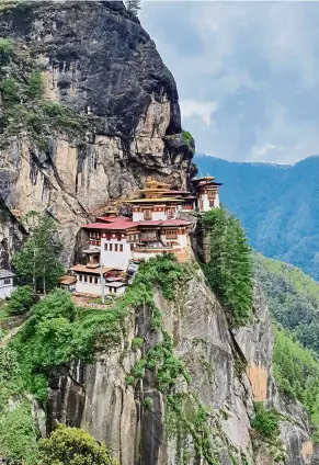  ??  ?? tiger’s Nest or taktsang Monastery is one of the most sacred places in bhutan. a hike up the monastery is a must for many tourists but it is not such an easy feat.