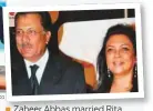  ??  ?? Zaheer Abbas married Rita Luthra from Indi in 1988.