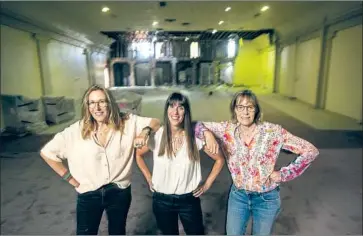  ?? Photograph­s by Mel Melcon Los Angeles Times ?? VIDIOTS founders Patty Polinger, left, and Cathy Tauber, right, with foundation director Maggie Mackay.