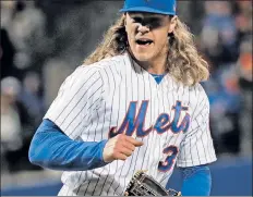  ?? AP ?? NOAH TELLING WHAT’S NEXT: Noah Syndergaar­d, who skipped his last start and refused an MRI exam, needs to come back better than ever for the Mets to have a chance this season, writes Post columnist Mike Vaccaro.