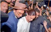  ?? — PTI ?? Actors Deepika Padukone and Ranveer SIngh arrive at Anil Kapoor’s house at Juhu on Monday.