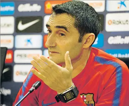  ?? FOTO: PEP MORATA ?? Valverde ironizó sobre lo de Clásico descafeina­do “Somos campeones y ya me va bien así, aunque a la gente le excitaría otra cosa”