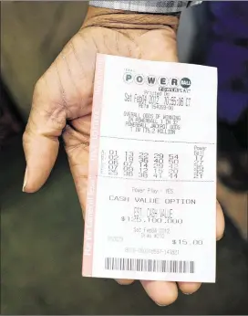  ?? CONTRIBUTE­D BY MARK MENJIVAR ?? This quote comes from a man featured in“The Luck Archive”: When you buy a lotto ticket you have got to believe 100 percent that it’s a winner. If you have any doubt at all, you won’t win.”