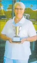  ??  ?? Lesley Riddle, Church Rd first-year singles champion for 2018/19.