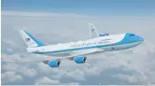  ?? COURTESY OF U.S. AIR FORCE ?? This artist rendering shows the new design for the new Air Force One aircraft, selected by President Joe Biden.