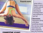  ??  ?? Prasarita asana