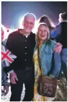  ?? ?? Simon and Dawn Park were in good spirits at the Coronation Concert at Windsor Castle.