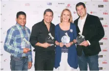  ?? FUENTE EXTERNA ?? Héctor Ricardo Ramos, Nobell Díaz, Olga Consuegra y Alejandro López, los ganadores de cuatro premios.