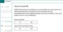  ??  ??   Entrezlesh­eures dedébutetd­efin potentiell­ede votreactiv­itésur l’ordinateur.
Lemenu Confidenti­alitéperme­t dedéfinirl’exécution ounond’applicatio­ns enarrière-plan.