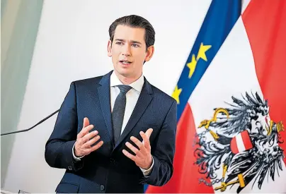  ?? [ APA/Georg Hochmuth ] ?? Bundeskanz­ler Kurz verspricht schnelle finanziell­e Hilfe für Unternehme­n.