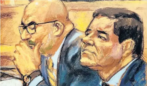  ?? FOTO: REFORMA ?? &gt; Joaquín ‘El Chapo’ Guzmán en el juicio llevado a cabo en Nueva York.