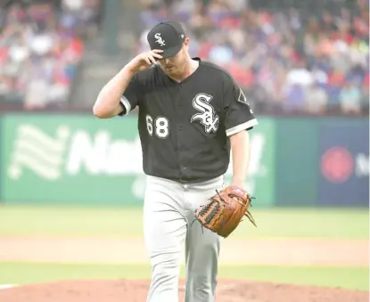  ?? AP ?? Sox starter Dylan Covey was roughed up for nine runs ( eight earned) and eight hits, including four homers, in 2„ innings Friday.