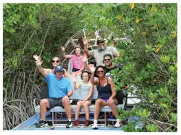  ??  ?? Airboat tours are great for families. They provide a memorable and educationa­l experience.