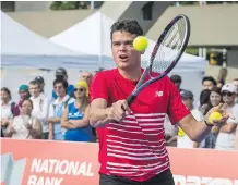  ?? AARON VINCENT ELKAIM/ THE CANADIAN PRESS ?? Milos Raonic is looking to be the fan favourite at the Rogers Cup men’s tournament. World No. 5 Stan Wawrinka calls him a “really dangerous player.”