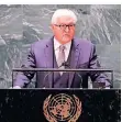  ?? FOTO: AP ?? Frank-walter Steinmeier spricht vor der Un-vollversam­mlung.