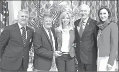  ?? Contribute­d Photo ?? Lycus honored: El Dorado business, Lycus, Ltd., was recently awarded as an Arkansas Rising Star. Participat­ing in the presentati­on were, from left, William Burgess, chairman, Arkansas District Export Council; John Sinclair, chief executive officer of...