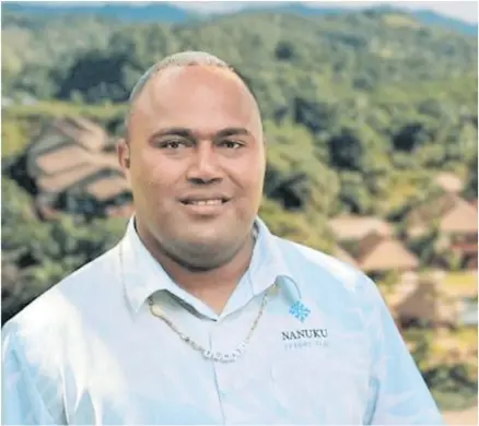  ?? Picture: SUPPLIED ?? Nanuku Resort Fiji’s new general manager Tomasi Turukawa.