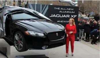  ?? PETER BLEAKNEY FILE PHOTO FOR THE TORONTO STAR ?? Jaguar won’t be pulling the wraps off any new cars in Detroit. The 2016 Jaguar XF is revealed in Manhattan.