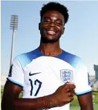  ?? ?? Dedicated: England’s Bukayo Saka