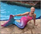  ?? COURTESY OF DEBBI KICKHAM ?? Author Debbi K. Kickham shows off her mermaid outfit. Swimming in one entails a substantia­l abdominal workout, she says.