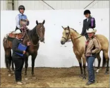  ?? PHOTO PROVIDED ?? Champion trail riders at the annual 4- H Horse Show held during the Schaghtico­ke Fair were Brigham Logue, left, and Morgan Bechand.