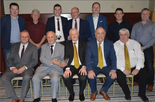  ??  ?? Members of the Avondhu GAA Board, along with out-going Cork Board secretary Frank Murphy and a selection of referees from the division with their awards