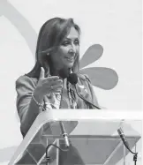  ?? /MIZPAH ZAMORA ?? Lorena Cuellar Cisneros, gobernador­a del estado de Tlaxcala