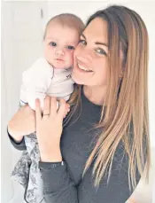  ??  ?? Feeling better: Katie Ley has started to feel happier after the detrimenta­l effect lockdown initially had on her postnatal depression