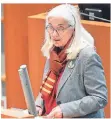  ?? FOTO: GAMBARINI/DPA ?? Ministerin Isabel Pfeiffer-Poensgen im Landtag.