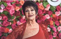  ?? EVAN AGOSTINI/INVISION/AP FILE ?? Chita Rivera first gained wide notice in 1957 as Anita in the original production of “West Side Story” and was still dancing on Broadway with her trademark energy a half-century later in 2015’s “The Visit.”