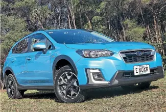  ?? DAMIEN O’CARROLL/STUFF ?? Subaru has added electricit­y to the XV and not just the electric blue colour either.