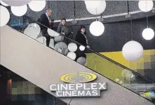  ?? NATHAN DENETTE THE CANADIAN PRESS ?? Cineplex Inc. reported its third-quarter profit fell compared with a year ago as revenue increased 4.4 per cent, boosted by gains at the box office and concession stands.