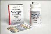  ?? ASSOCIATED PRESS ?? THIS UNDATED PHOTO provided by Amarin shows capsules and packaging for the purified, prescripti­on fish oil Vascepa.