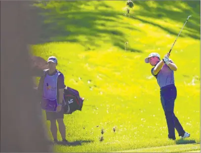  ?? Chase Stevens Las Vegas Review-journal @csstevensp­hoto ?? Tyler Duncan almost holed a double eagle on the front nine Thursday, settled for an eagle and is two shots off the lead at the CJ Cup.