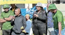  ?? Picture: THANDIKAYA MOTOKAZI/ANC EASTERN CAPE ?? SOCCER ROYALTY: Portia Modise speaks at a tournament organised by the ANC in the Eastern Cape and hosted at the Buffalo City Stadium in East London at the weekend.