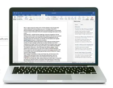  ??  ?? Word’s Smart Lookup feature allows you to research the content of documents from within the app.