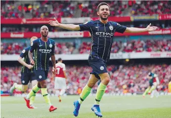  ??  ?? Com o golo de ontem, Bernardo Silva soma dez pelo City em 55 jogos