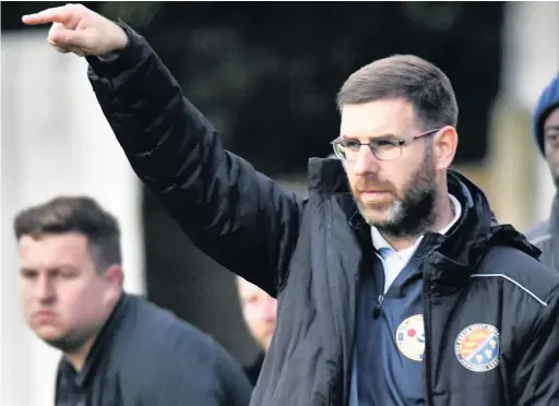  ??  ?? Skelmersda­le United manager Paul McNally believes the North West Counties League will be declared null and void