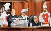  ?? PTI ?? LG Anil Baijal addresses the Delhi Assembly on the first day of its fiveday Budget session on Monday
