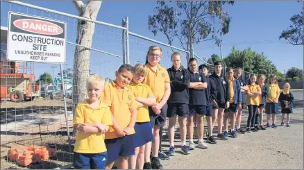  ??  ?? FINISH WHAT YOU STARTED: Warracknab­eal Primary School students are fed up with an unfinished town education precinct 15 years in the making. School leaders and parents have launched a campaign calling on both sides of government to provide $16-million to finish stage two of the project.