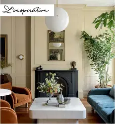  ??  ?? 1. Tapis Serac en Natural, Blue et Rust, West Elm.
2. Buffet East Hampton en Cerused Linen, Mobilart. 3. Canapé Rye Channel, par l’entremise d’Elte Mkt. 4. Table basse Plateau par Blu Dot, Trium.
5. Fauteuil Ollie en Orange par Arren Williams, La Baie d’Hudson.
6. Tissu Deia Linen en Sand par Alexa Hampton, Kravet Canada.