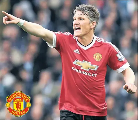  ??  ?? OUT OF FAVOUR: German World Cup winner Bastian Schweinste­iger does not figure in manager Jose Mourinho’s plans at Old Trafford.